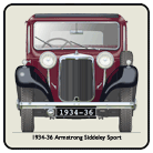 Armstrong Siddeley Sports Foursome (Red) 1934-36 Coaster 3